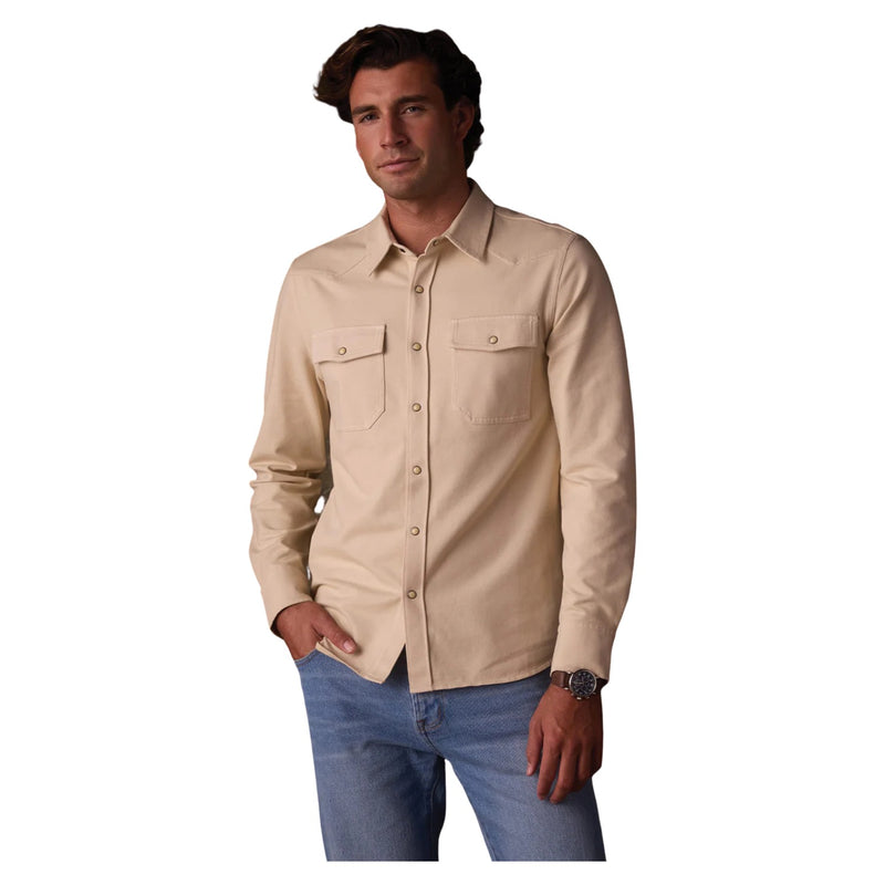 Tentoma Stretch Vintage Button Up – Bone