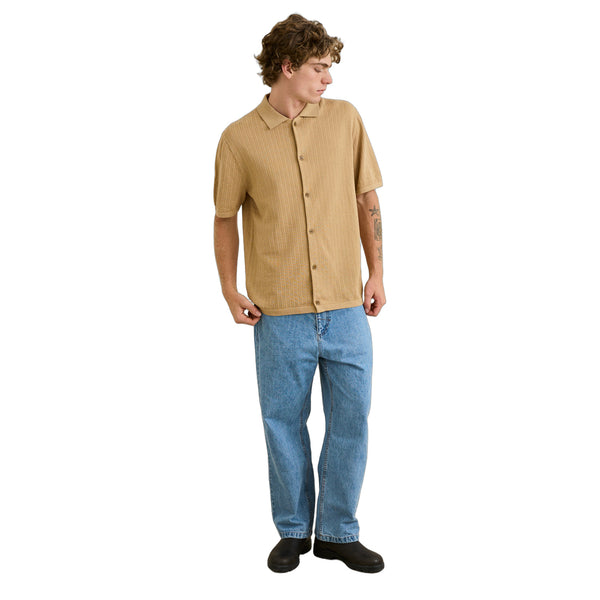 Textured Knit Ss Shirt