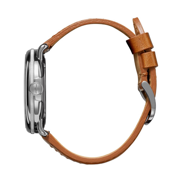 The Canfield Model C56 43MM Bourbon Leather Strap - Rooster 