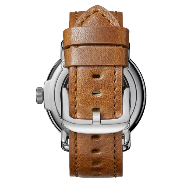 The Canfield Model C56 43MM Bourbon Leather Strap - Rooster 