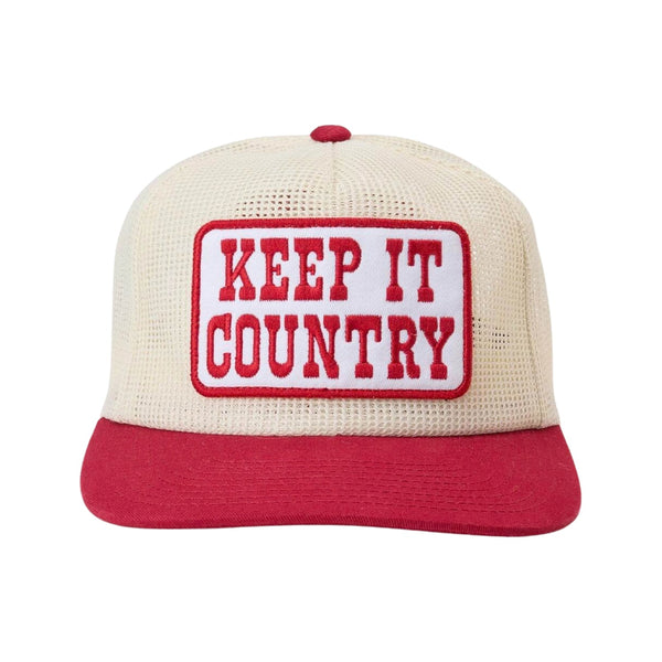 Keep It Country Snapback Cream/ Red - Rooster 