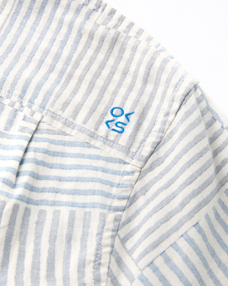 The S/S Studio Shirt – French Blue Stripework