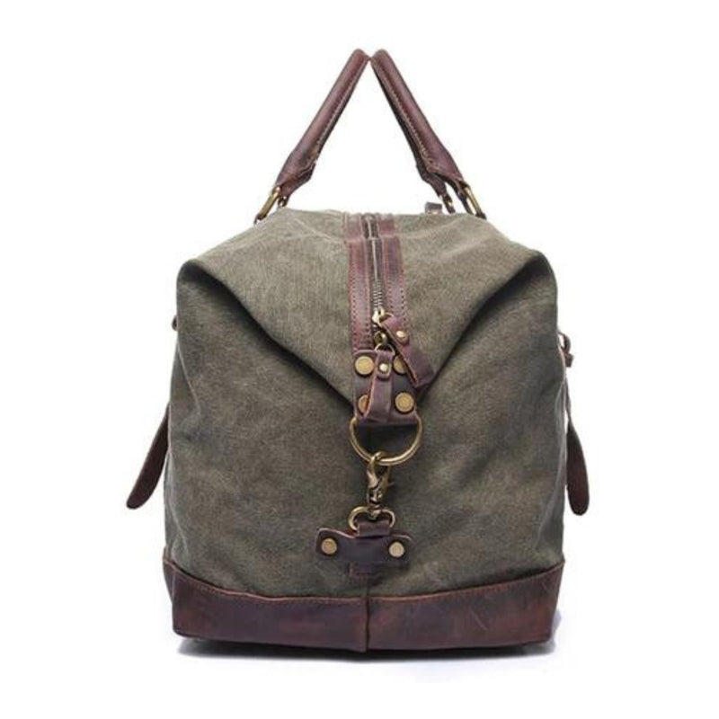 The Weekender Canvas Bag – Army Green
