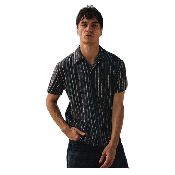 The Wrench Gauze Dobby Stripe Shirt – CHARCOAL
