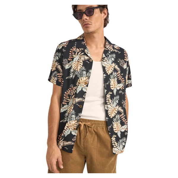 Tropical Paisley SS Shirt – Black