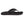 Side view of OluKai Ulele in black showing contoured footbed and lightweight construction