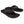 Front view of OluKai Ulele sandals in black featuring water-friendly straps and cushioned footbed