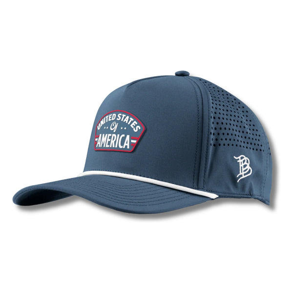 United States of America Badge Curved 5 Panel Rope - Rooster 