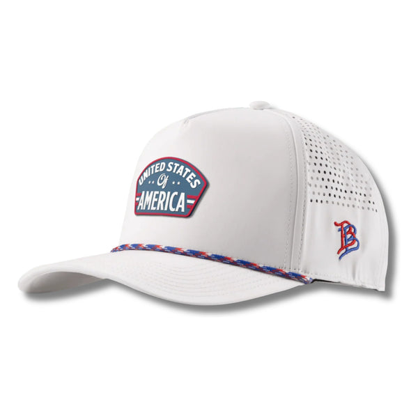 United States of America Badge Curved 5 Panel Rope - Rooster 