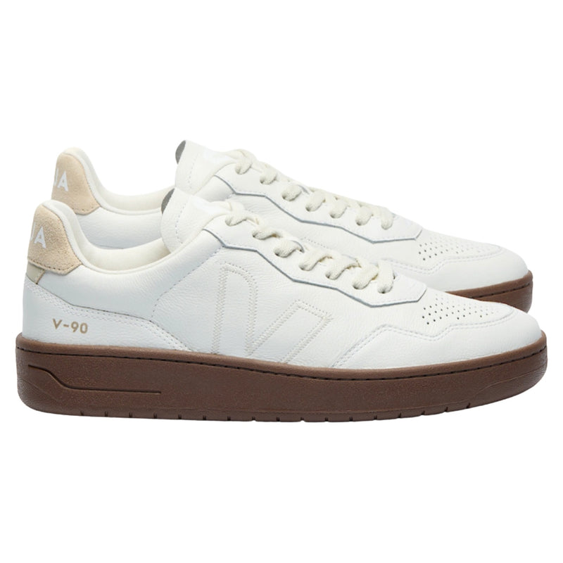 V-90 Leather – White Pierre Almond