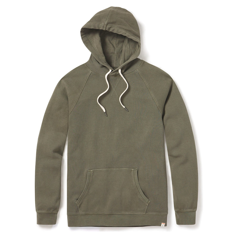 Vintage Thermal Hoodie – Dusty Olive