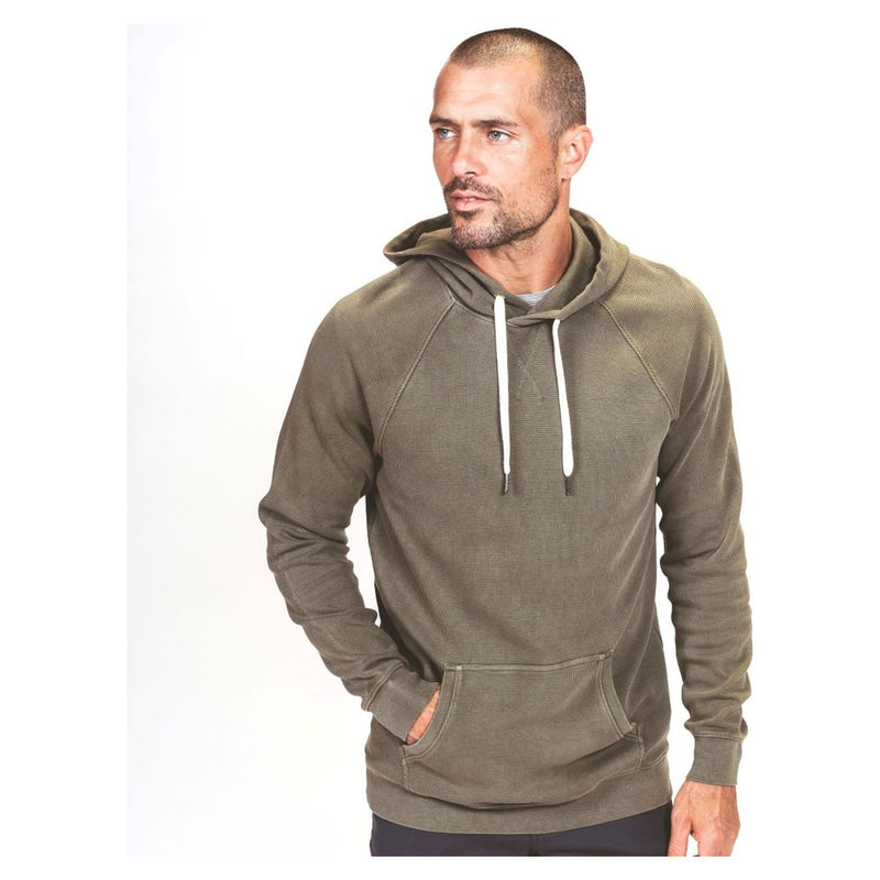 Vintage Thermal Hoodie – Dusty Olive