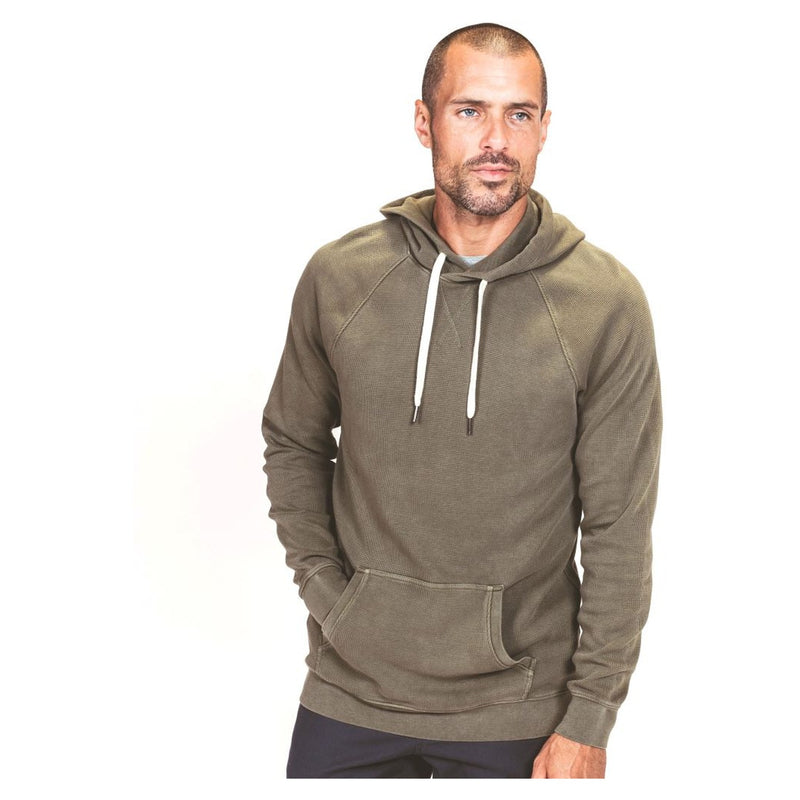 Vintage Thermal Hoodie – Dusty Olive