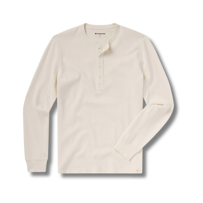 Vintage Thermal Mountain Henley – Ivory
