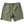 Flat lay of Vissla Solid Sets Ecolastic Boardshort in Surplus highlighting the drawstring waist, 17.5