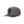 Front view of Waggle Sasquatch Hat in Grey featuring a detailed embroidered Sasquatch swinging a golf club on a structured five-panel crown