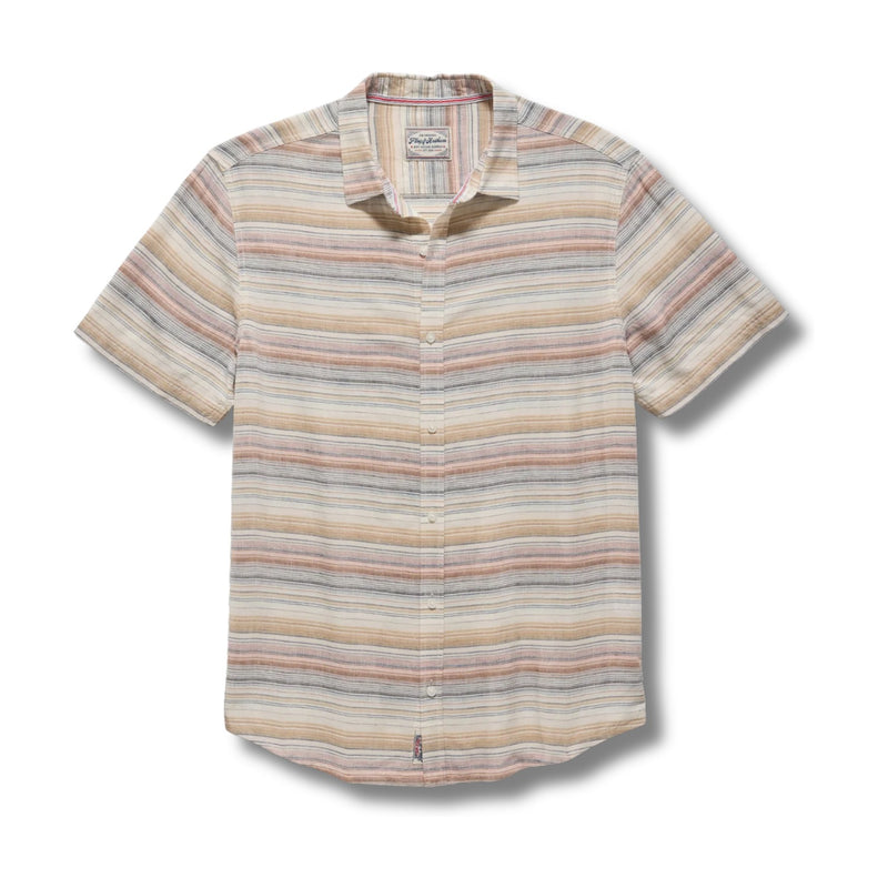 Westmont SS Stripe Shirt – Cream/ Pink/ Tan