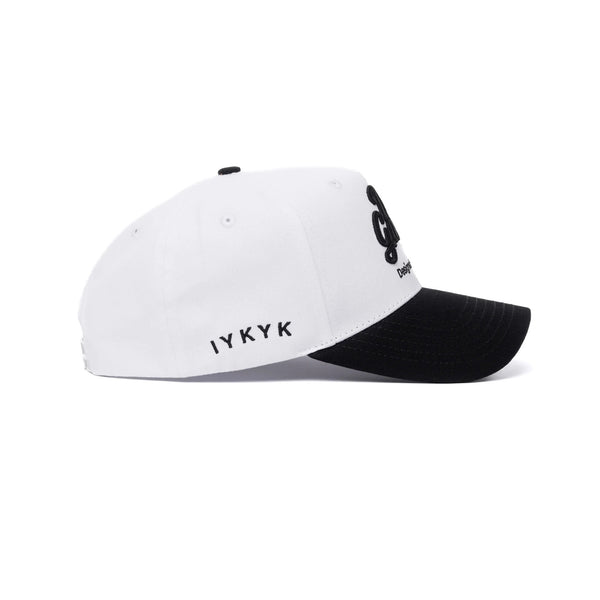 White & Black Logo Hat - Rooster 