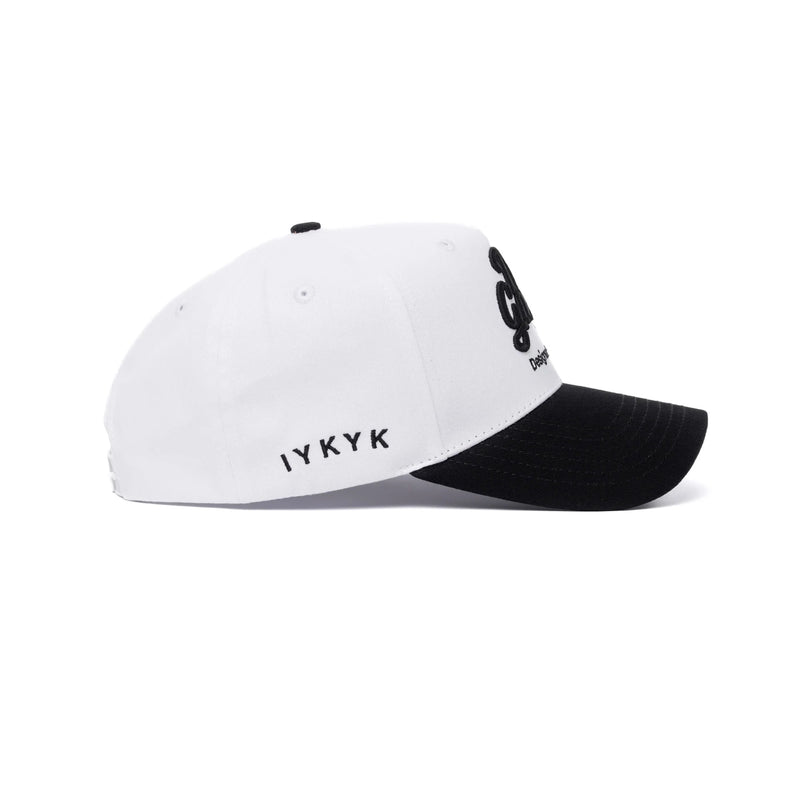 White & Black Logo Hat - Rooster 