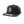 Front view of Work Roughneck snapback cap in black with reflective patch and structured fit – Rooster