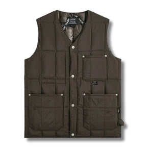 Work V-Neck Button Down Vest - Rooster 