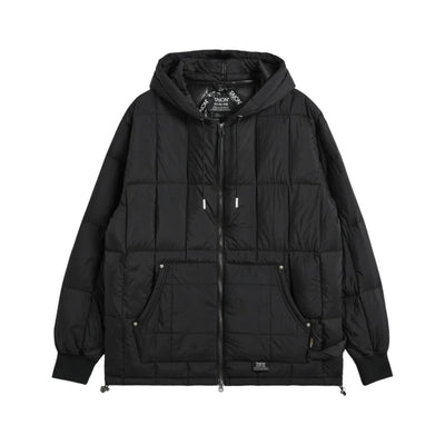 Work W-Zip Hood Rib Down Jacket