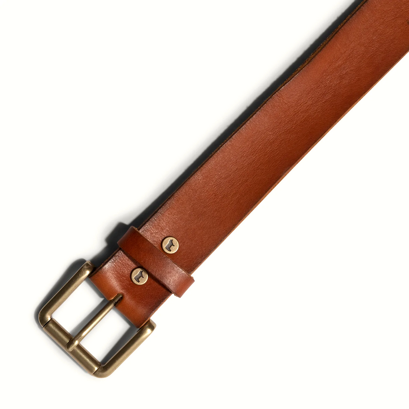 Vintage Washed Belt – Cognac