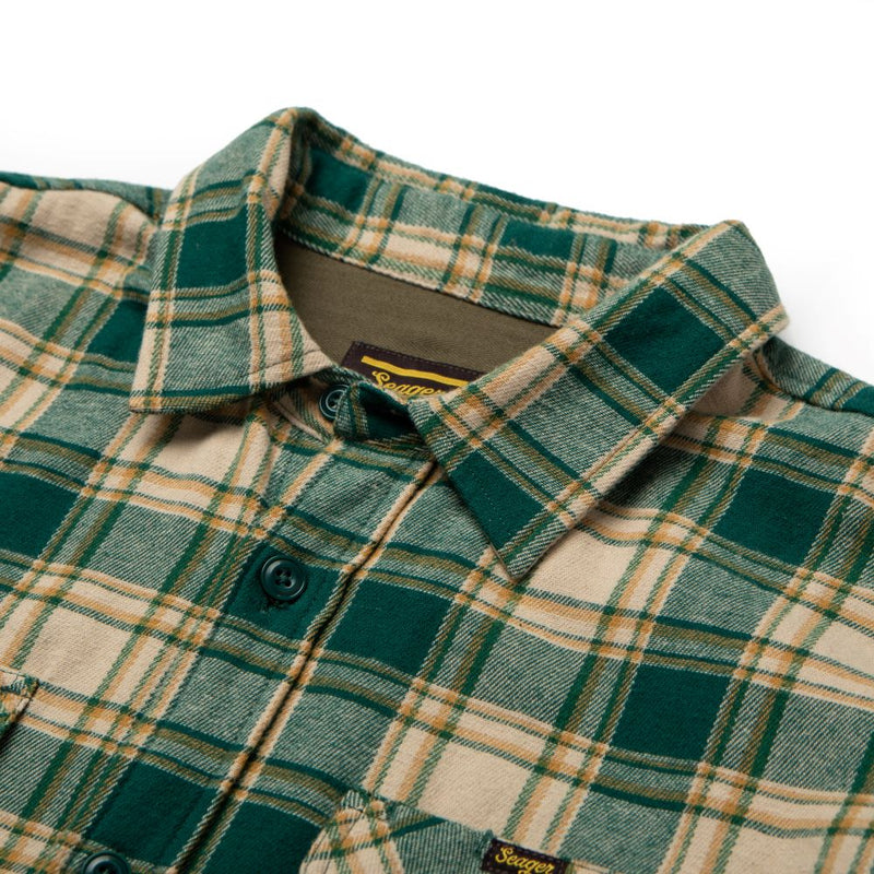 Calico Flannel – Cream / Forest