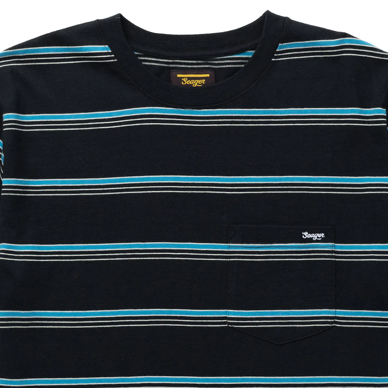 Canyon Stripe Crew – Black/Turquoise