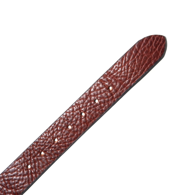 Shrunken American Bison Leather Belt – Cognac