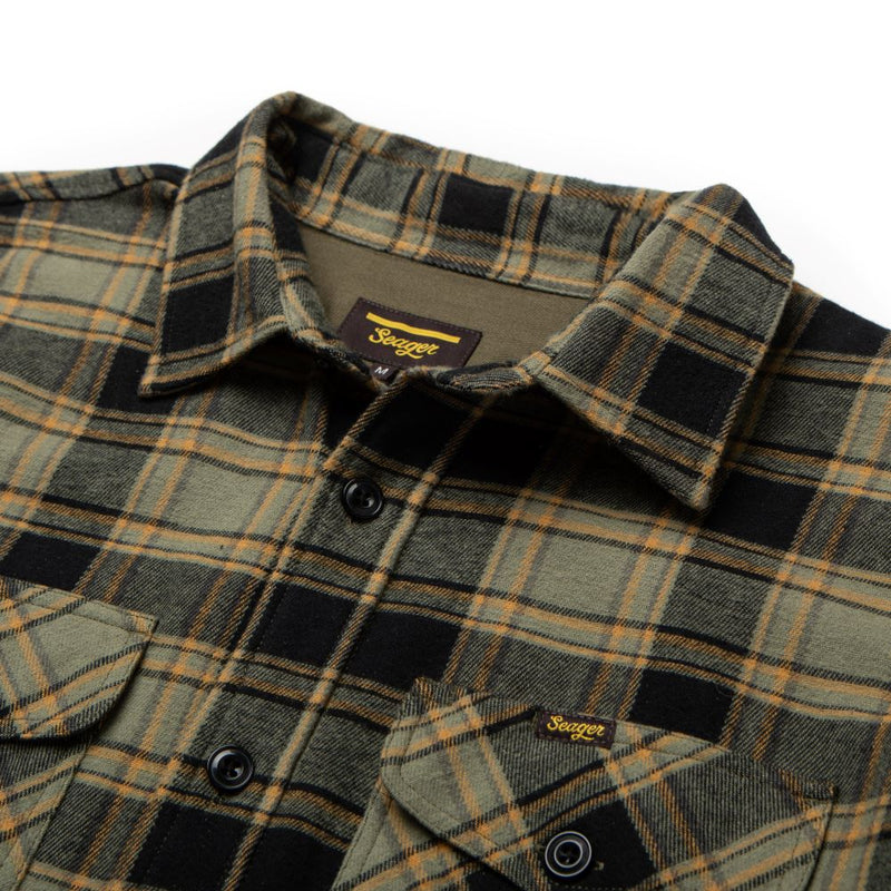 Calico Flannel – Black / Olive