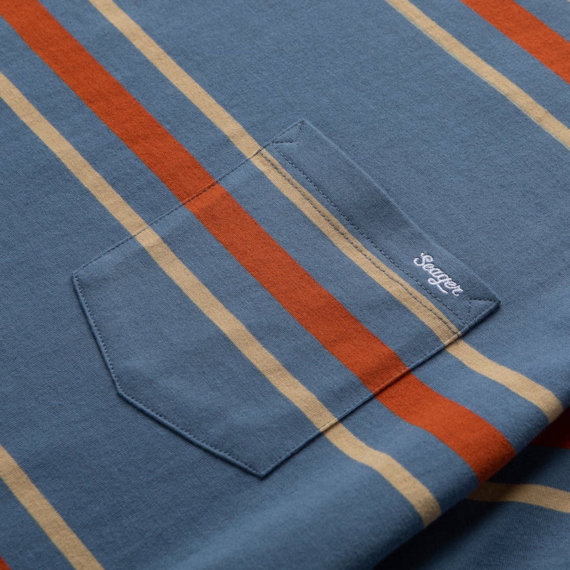 Canyon Stripe Crew – Rust/ Blue