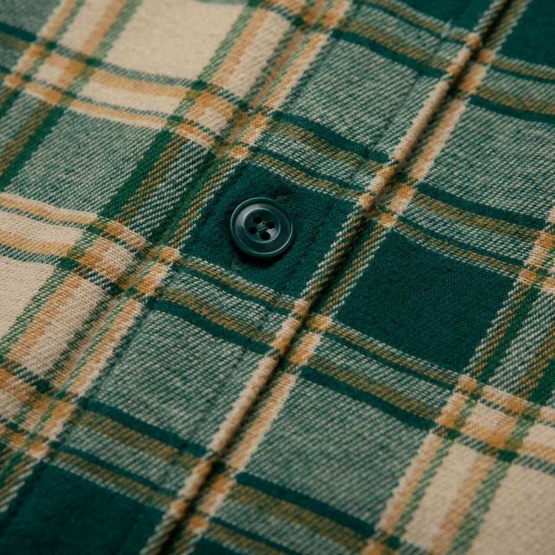 Calico Flannel – Cream / Forest