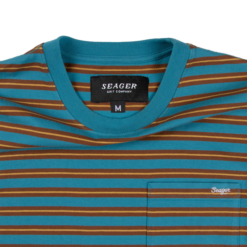 Canyon Stripe Crew – Turquoise
