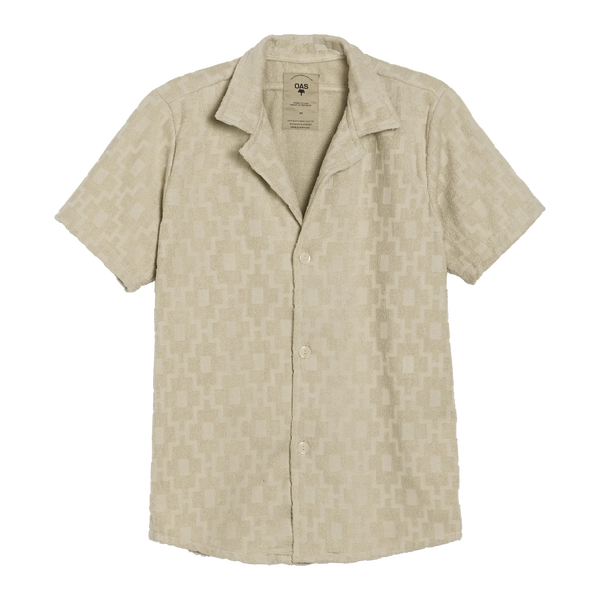 Beige Machu Cuba Terry Shirt - Rooster 