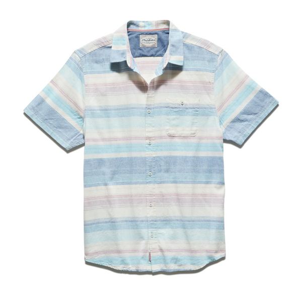 Mason Striped Linen Blend Shirt - Rooster 