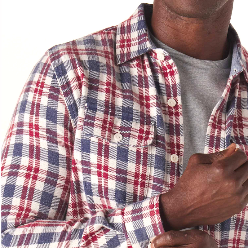 Mountain Overshirt – White Plaid Mountain