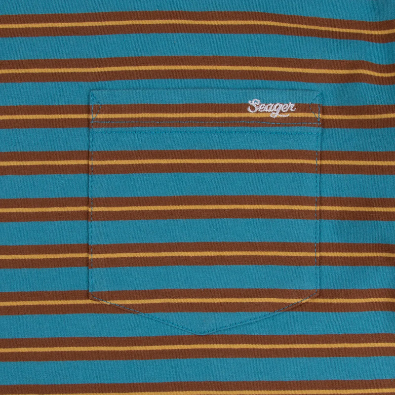 Canyon Stripe Crew – Turquoise